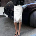 Women's Fashion Lace - Patchwork Midi Skirt - LADYLINE X