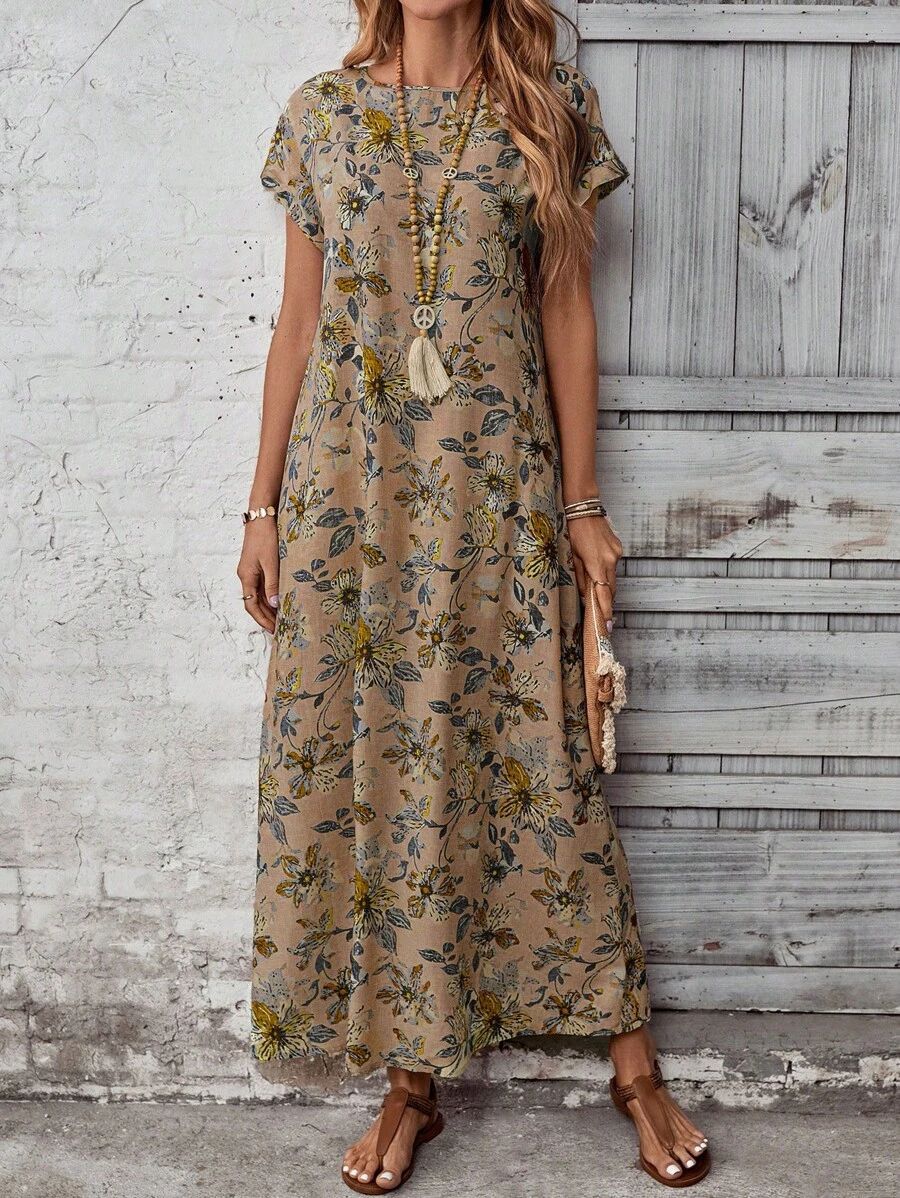 Women's Fashionable Casual Dress With Digital Print - LADYLINE X