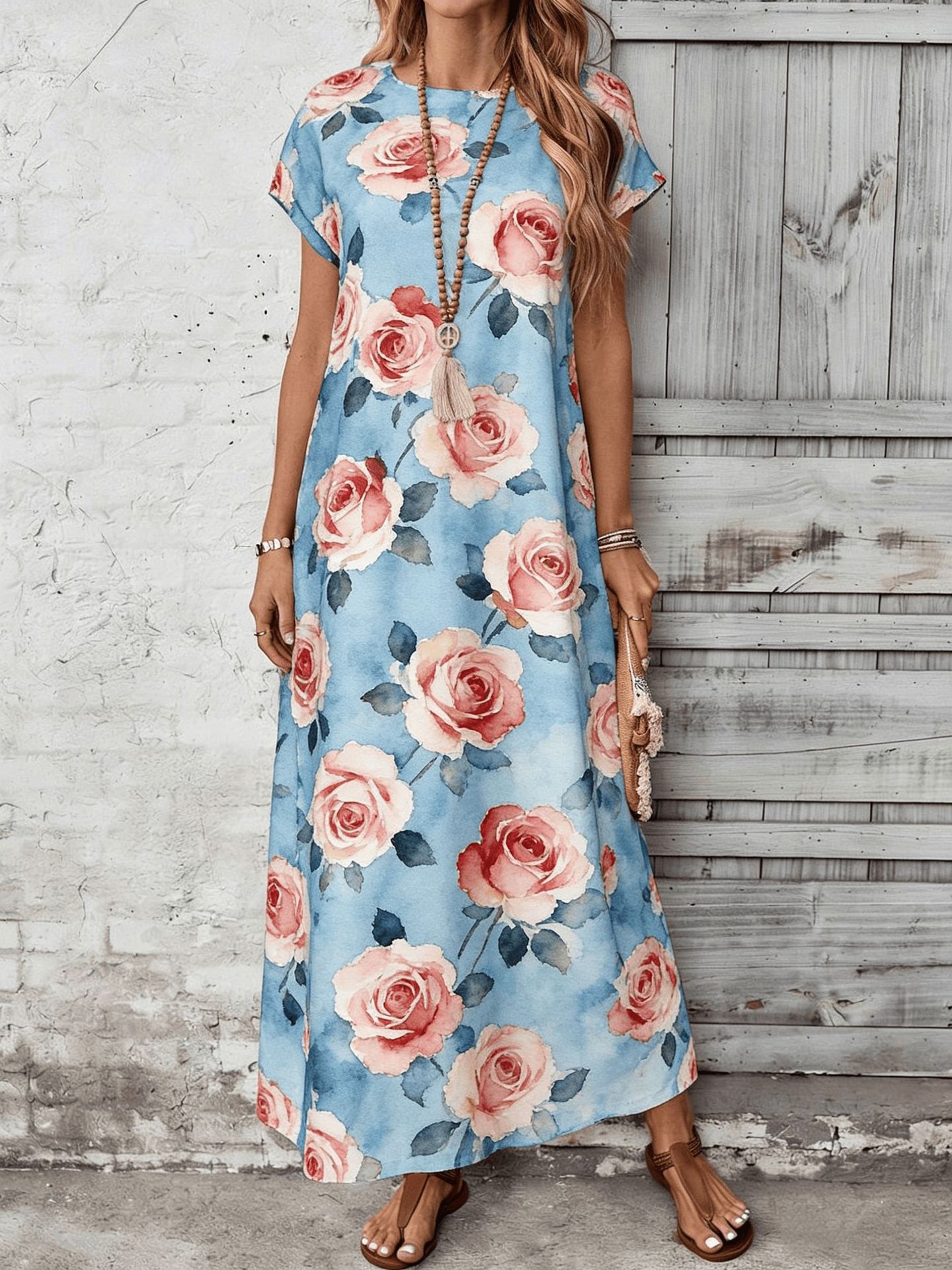 Women's Fashionable Casual Dress With Digital Print - LADYLINE X