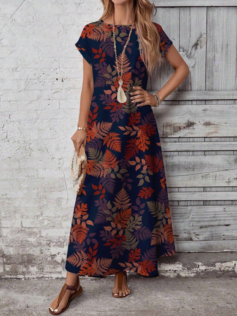 Women's Fashionable Casual Dress With Digital Print - LADYLINE X