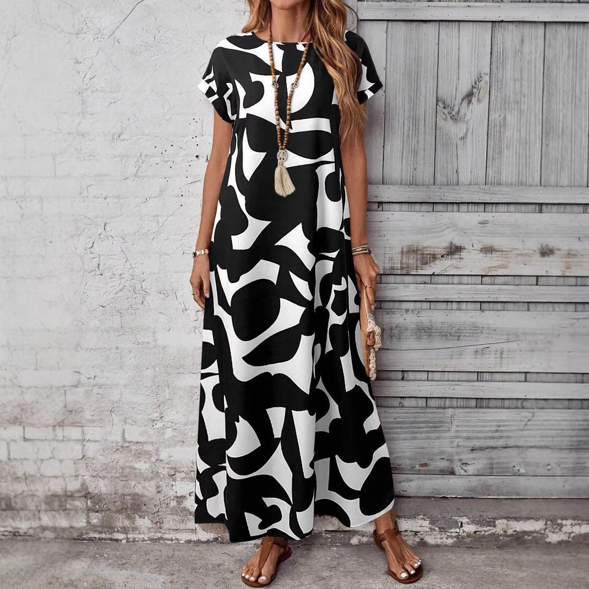 Women's Fashionable Casual Dress With Digital Print - LADYLINE X