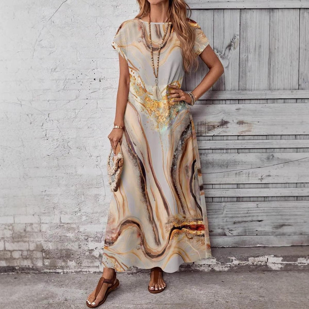 Women's Fashionable Casual Dress With Digital Print - LADYLINE X