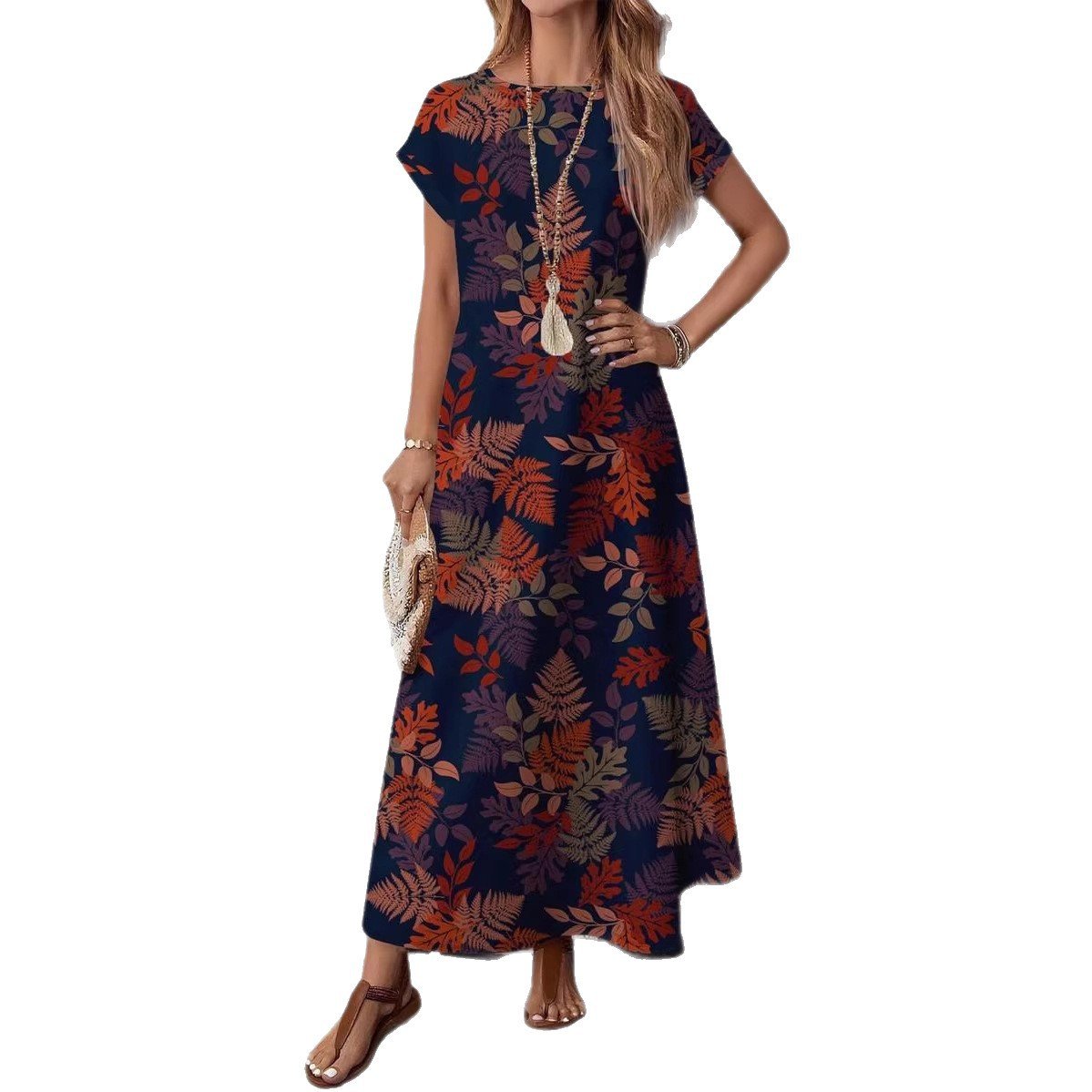 Women's Fashionable Casual Dress With Digital Print - LADYLINE X