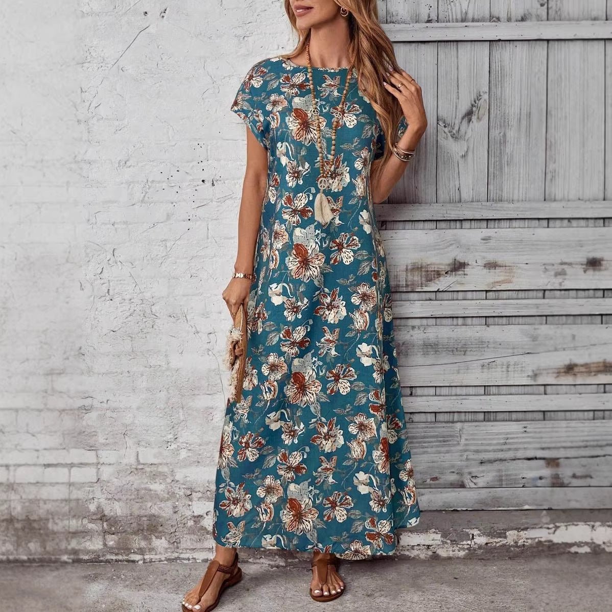 Women's Fashionable Casual Dress With Digital Print - LADYLINE X