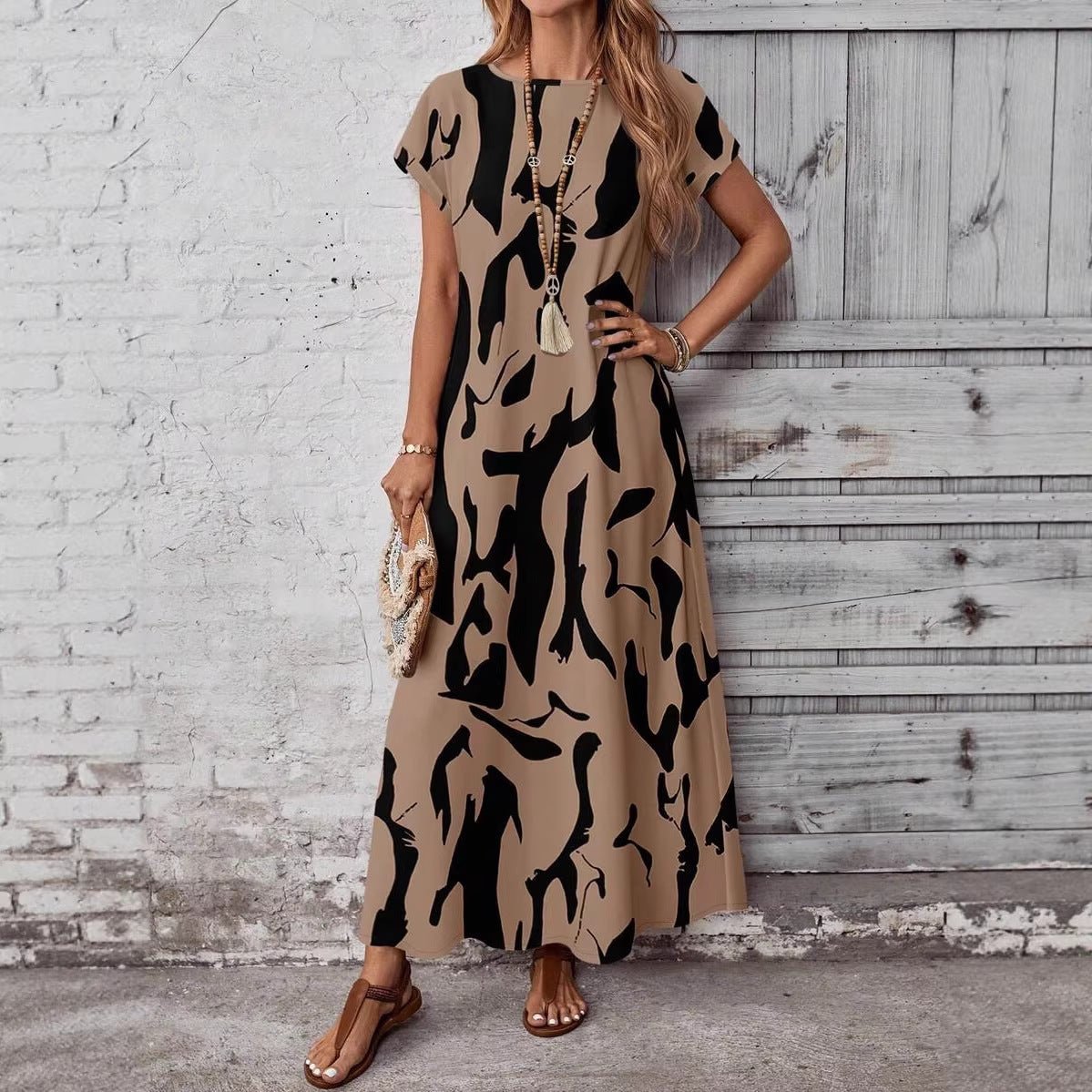 Women's Fashionable Casual Dress With Digital Print - LADYLINE X