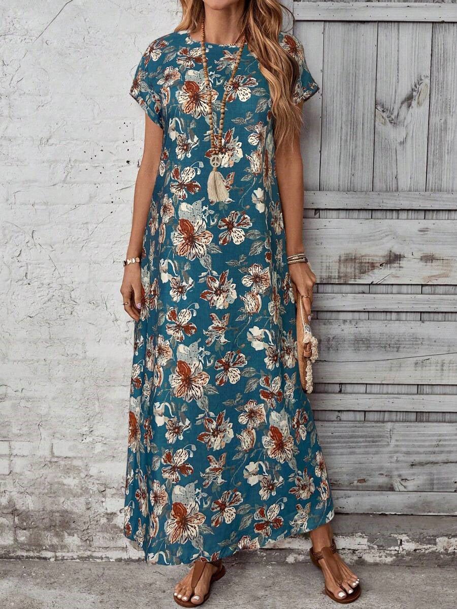 Women's Fashionable Casual Dress With Digital Print - LADYLINE X