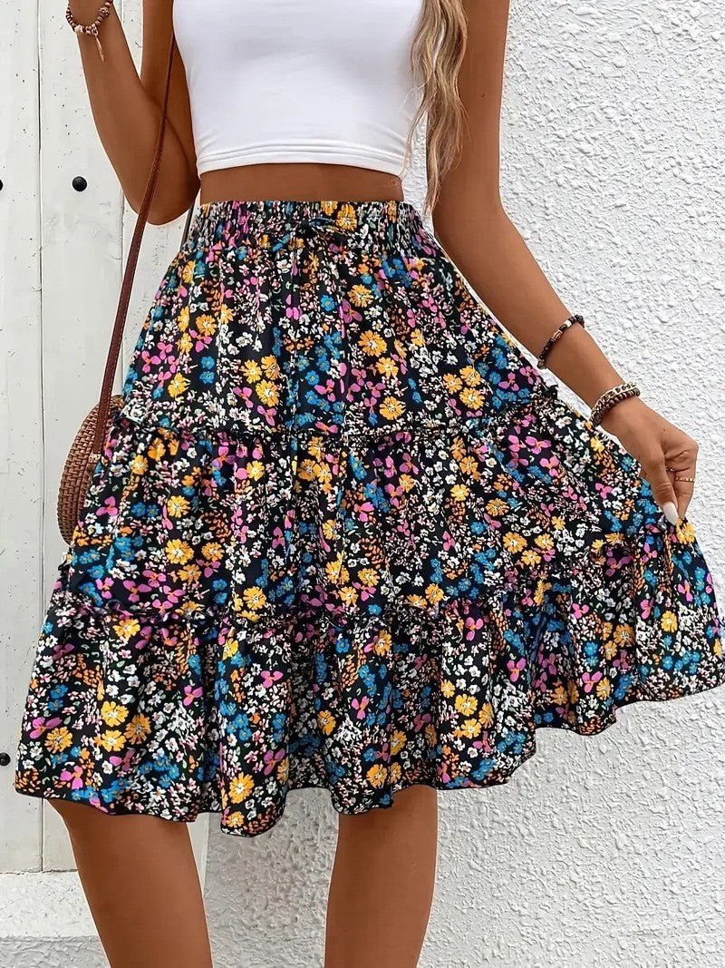 Womens Fashionable Casual Printed Stretch Skirt - LADYLINE X