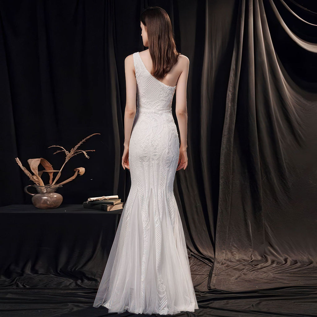 Women's High - end Entry Lux Elegant Socialite Dinner Party Sexy Long Slimming Fishtail Dress - LADYLINE X