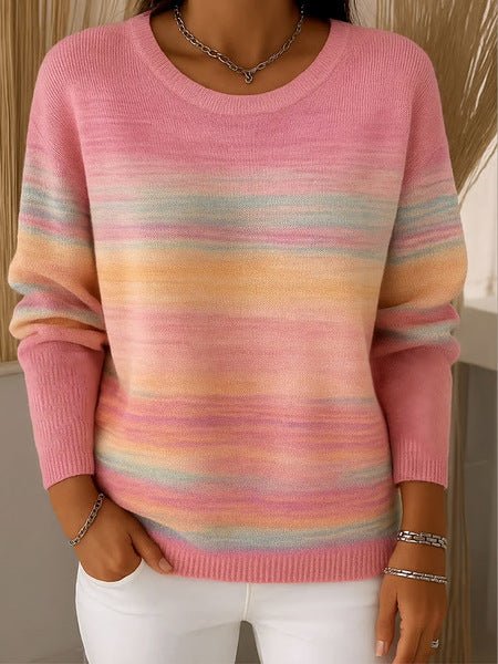 Womens Long - sleeve Crew - neck Pullover Top - LADYLINE X