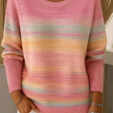 Womens Long - sleeve Crew - neck Pullover Top - LADYLINE X