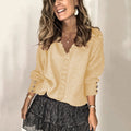 Womens Loose - fitting Long - sleeve Solid - color Sweater - LADYLINE X