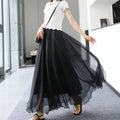 Womens Mesh High - waist Full - skirted Long Skirt - LADYLINE X