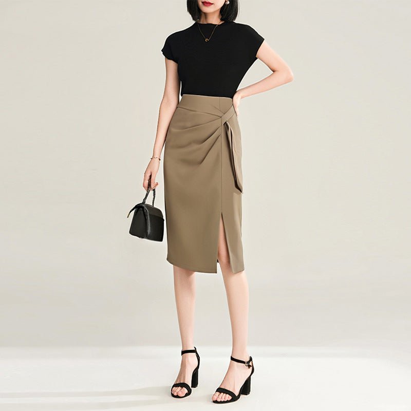 Women's Mid - Length Elegant Sheath Skirt - LADYLINE X