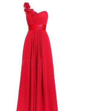 Women's Multi Colored Slanted Neck Sleeveless Strapless Long Dress - LADYLINE X