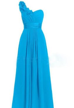 Women's Multi Colored Slanted Neck Sleeveless Strapless Long Dress - LADYLINE X