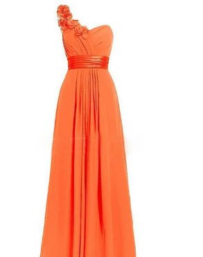 Women's Multi Colored Slanted Neck Sleeveless Strapless Long Dress - LADYLINE X