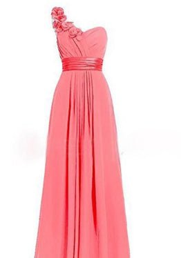 Women's Multi Colored Slanted Neck Sleeveless Strapless Long Dress - LADYLINE X
