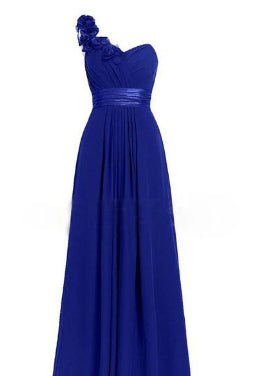 Women's Multi Colored Slanted Neck Sleeveless Strapless Long Dress - LADYLINE X