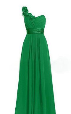 Women's Multi Colored Slanted Neck Sleeveless Strapless Long Dress - LADYLINE X