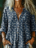 Womens Printed Long - Sleeve Shirt Top - LADYLINE X