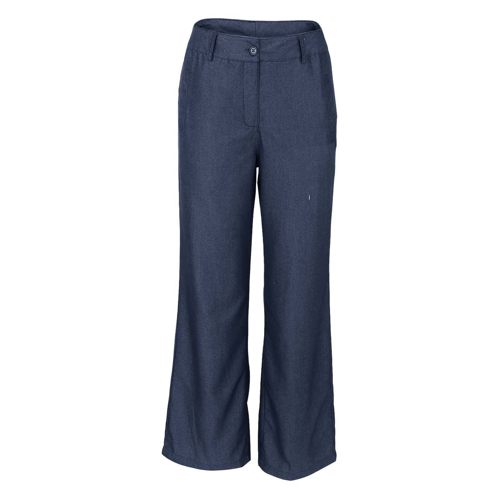 Womens Retro Striped Cotton - Linen Casual Pants - LADYLINE X
