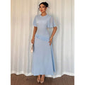 Women's Ruffle - Trimmed Round - Neck Casual Dress - LADYLINE X
