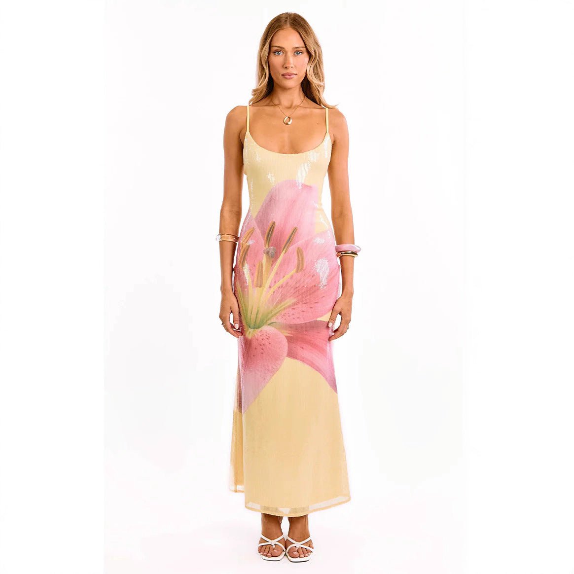 Women's Sexy Hip - hugging Printed Strap Dress - LADYLINE X