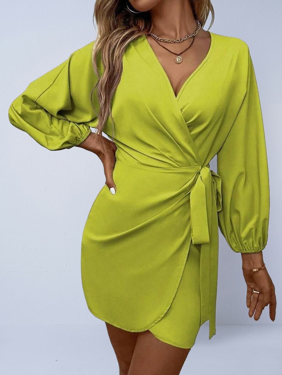 Women's Sexy Lace - Up Fashion Satin Dress - LADYLINE X
