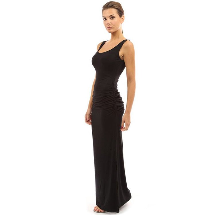 Women's Sexy Sleeveless Slim - fit Pleated Split Dress - LADYLINE X