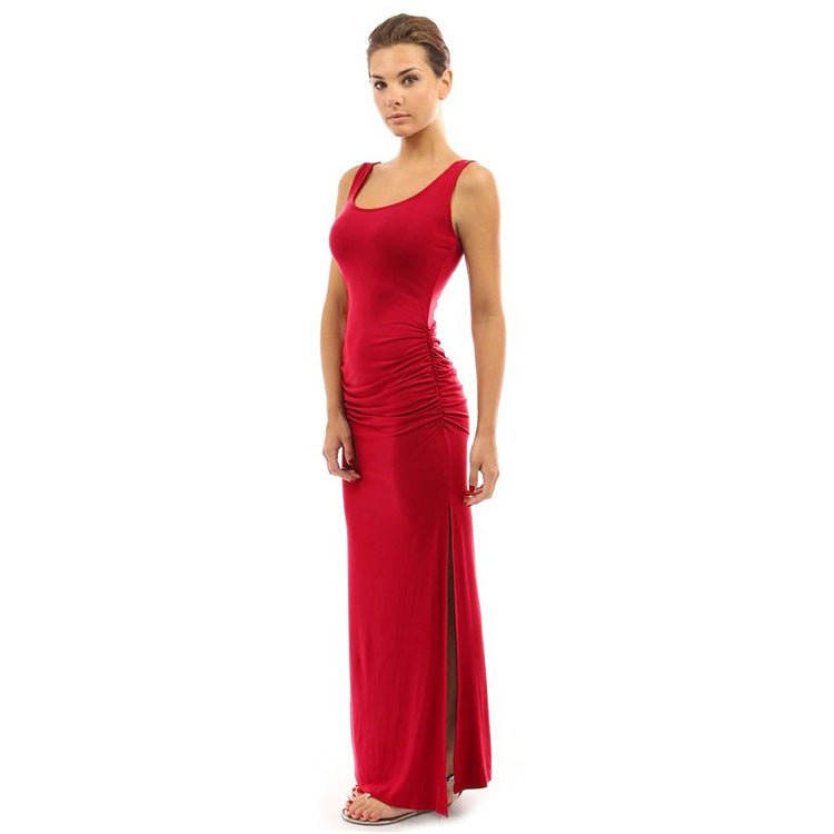 Women's Sexy Sleeveless Slim - fit Pleated Split Dress - LADYLINE X