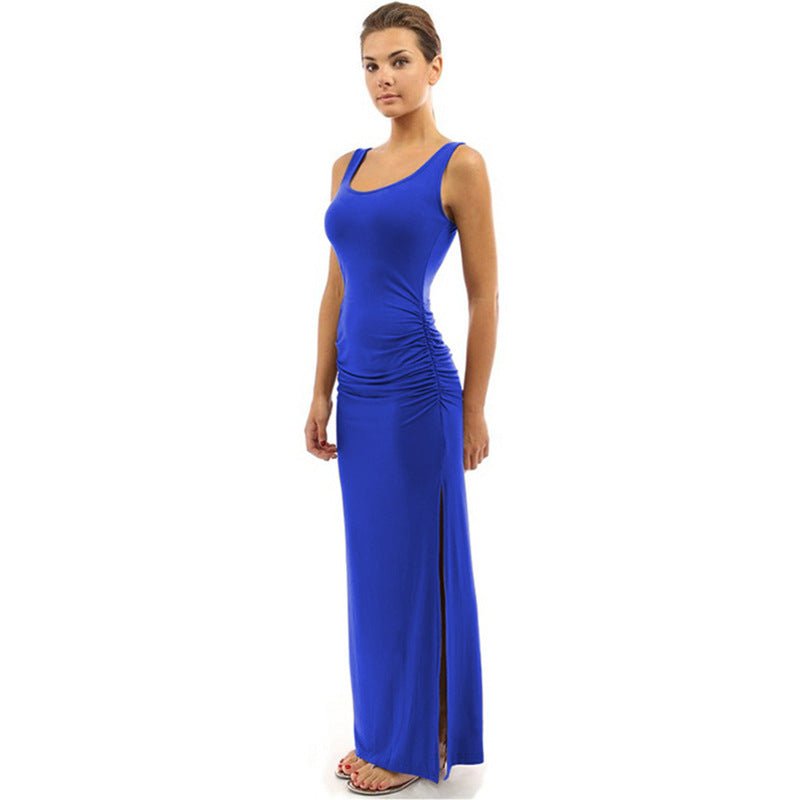 Women's Sexy Sleeveless Slim - fit Pleated Split Dress - LADYLINE X