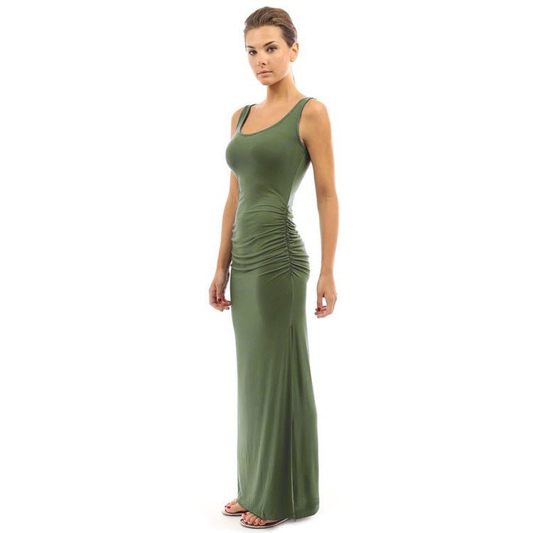 Women's Sexy Sleeveless Slim - fit Pleated Split Dress - LADYLINE X