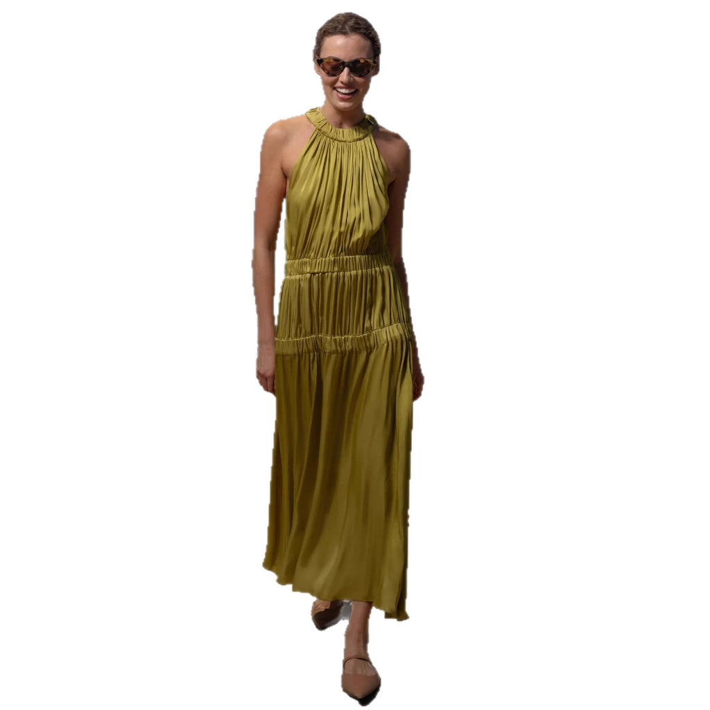 Womens Soft And Sweet Sleeveless Halterneck Casual Dress - LADYLINE X