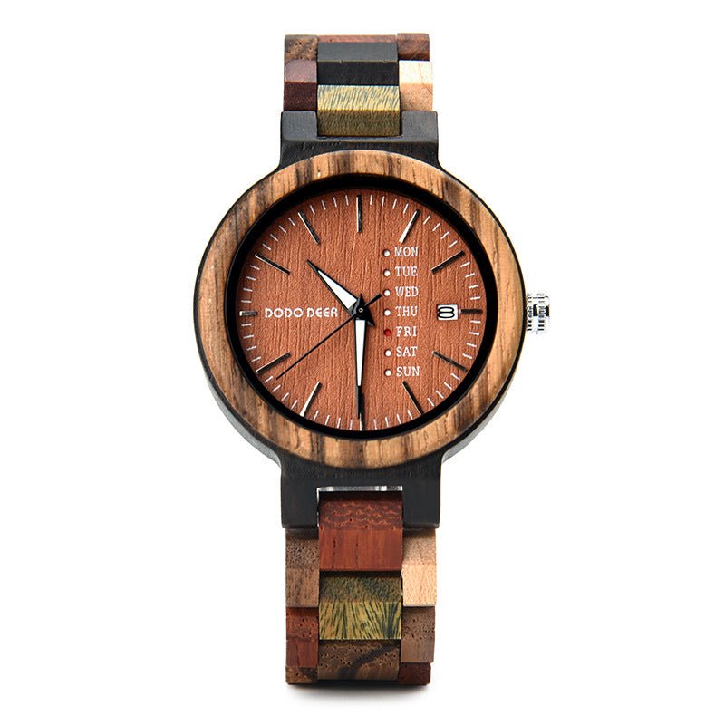 Wood Couple's Calendar Watch - LADYLINE X