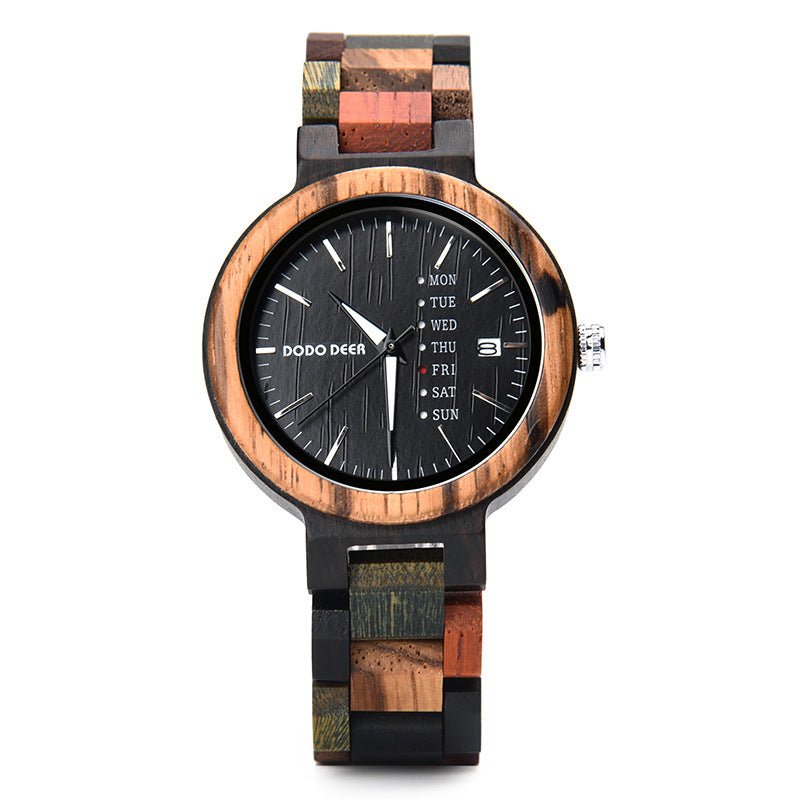 Wood Couple's Calendar Watch - LADYLINE X