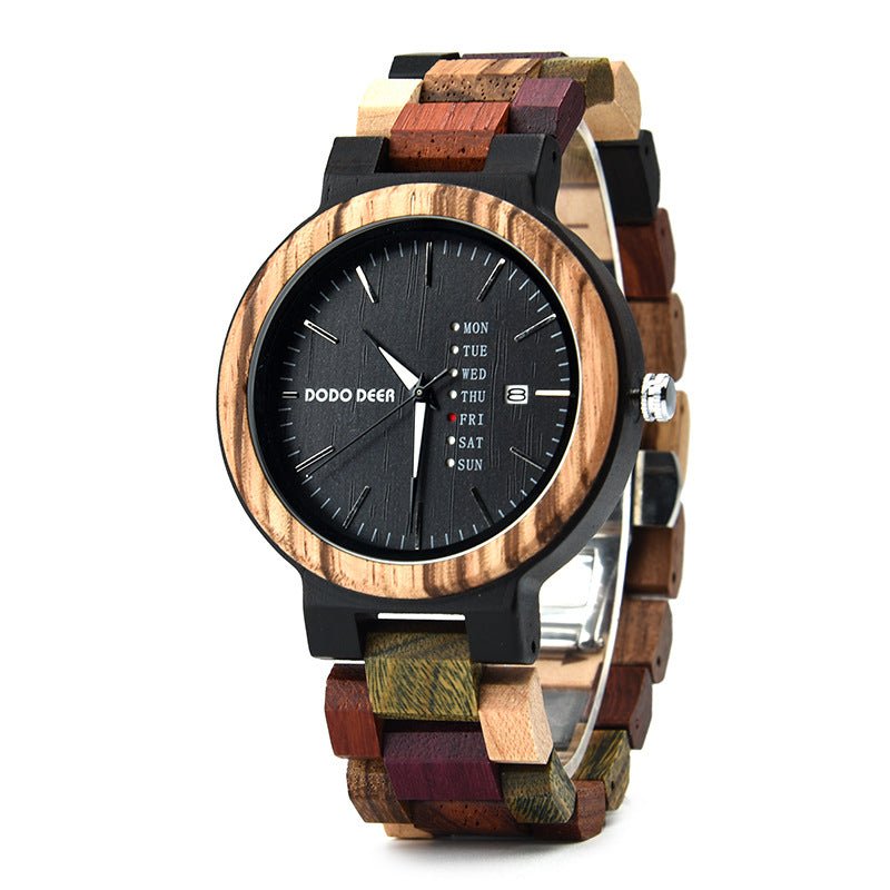 Wood Couple's Calendar Watch - LADYLINE X