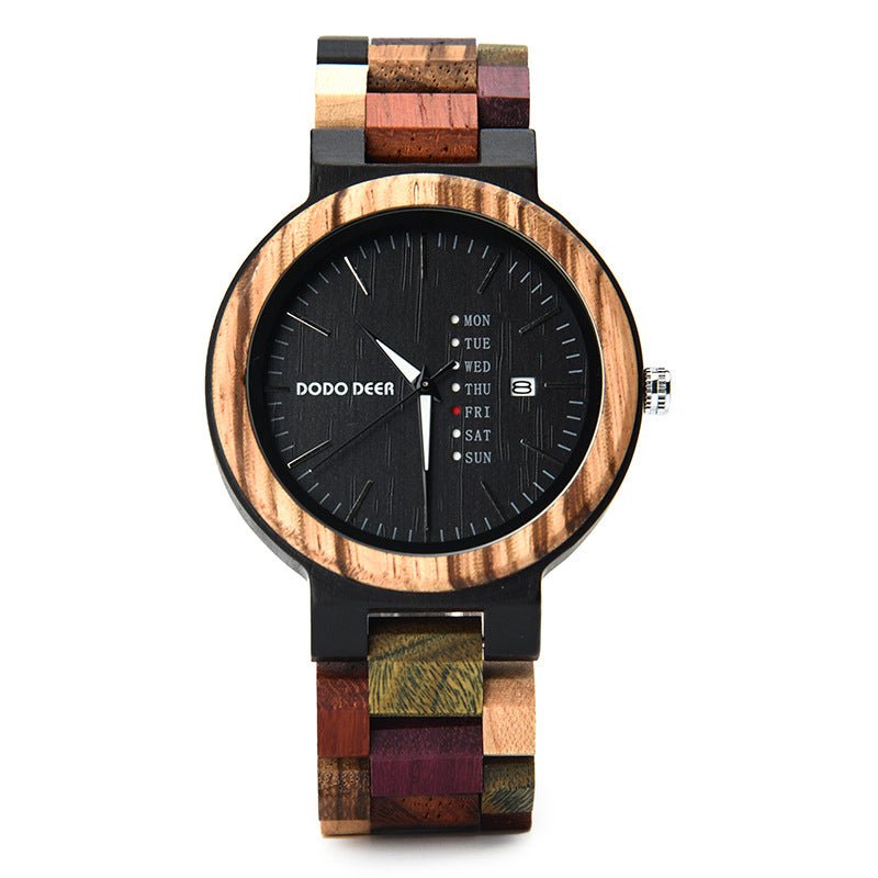 Wood Couple's Calendar Watch - LADYLINE X