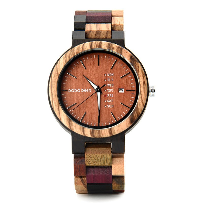 Wood Couple's Calendar Watch - LADYLINE X